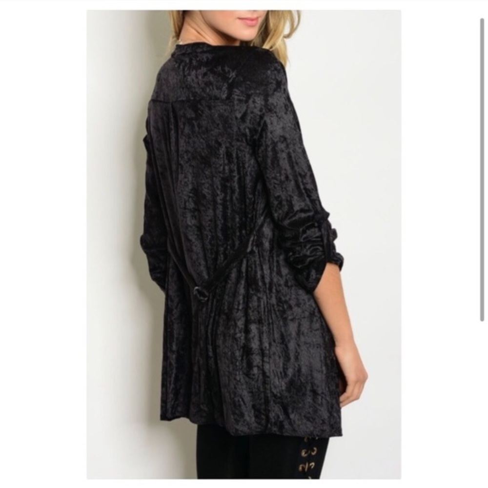 Black Velvet Cardigan - Picture 2 of 2